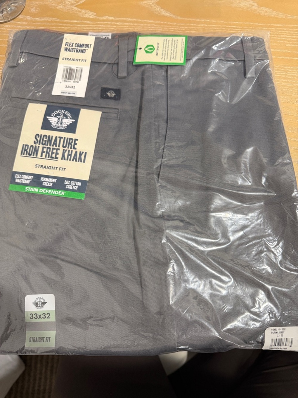 Dockers Straight Fit Signature Khaki Pants - Gray